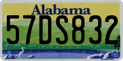 AL license plate 57DS832