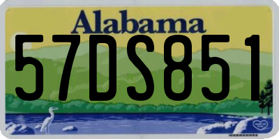 AL license plate 57DS851