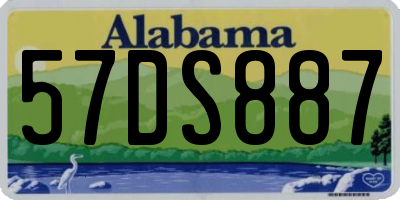 AL license plate 57DS887