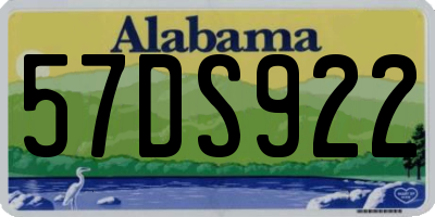 AL license plate 57DS922