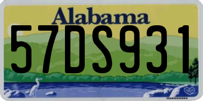 AL license plate 57DS931