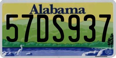 AL license plate 57DS937