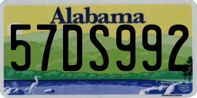 AL license plate 57DS992