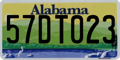 AL license plate 57DT023