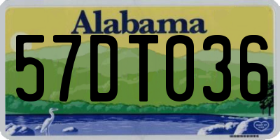 AL license plate 57DT036