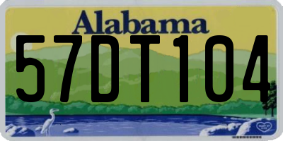 AL license plate 57DT104