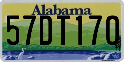 AL license plate 57DT170