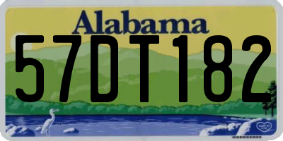 AL license plate 57DT182