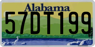 AL license plate 57DT199