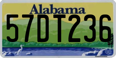 AL license plate 57DT236
