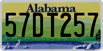 AL license plate 57DT257