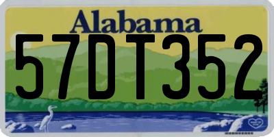 AL license plate 57DT352