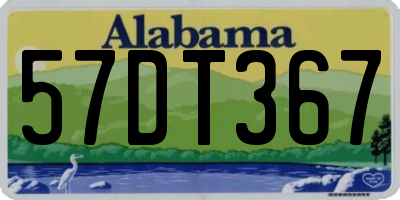 AL license plate 57DT367