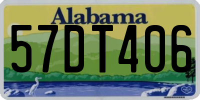 AL license plate 57DT406