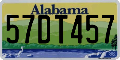 AL license plate 57DT457