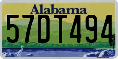 AL license plate 57DT494