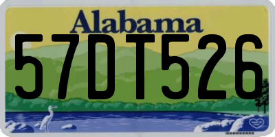AL license plate 57DT526