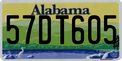 AL license plate 57DT605