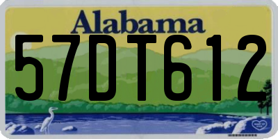 AL license plate 57DT612
