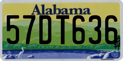 AL license plate 57DT636