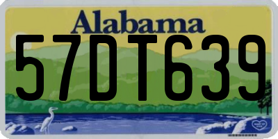 AL license plate 57DT639
