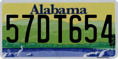 AL license plate 57DT654
