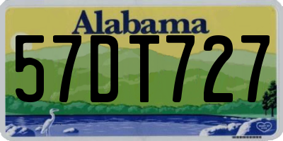 AL license plate 57DT727