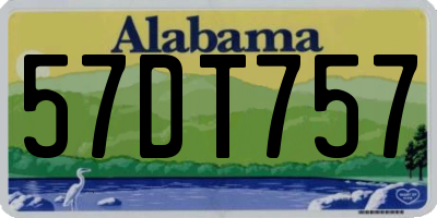AL license plate 57DT757
