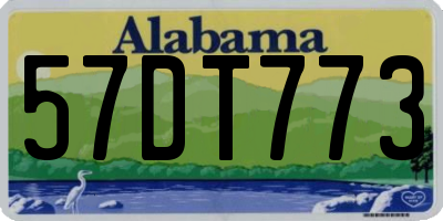AL license plate 57DT773
