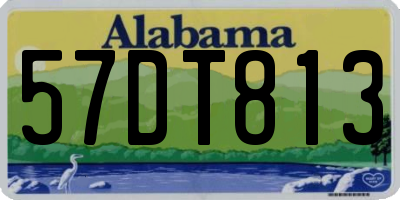 AL license plate 57DT813