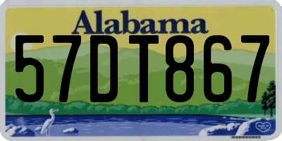 AL license plate 57DT867
