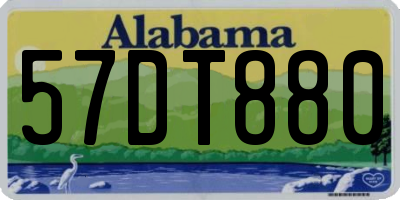 AL license plate 57DT880