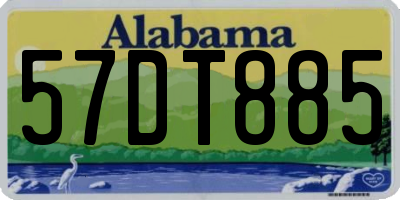 AL license plate 57DT885