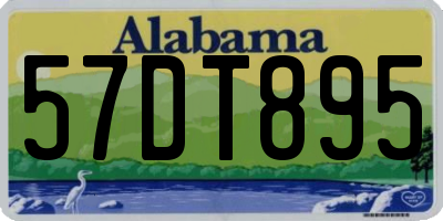 AL license plate 57DT895