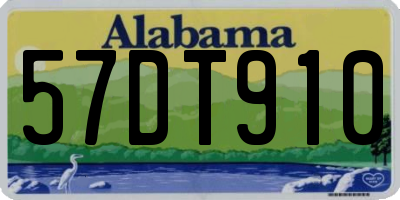 AL license plate 57DT910