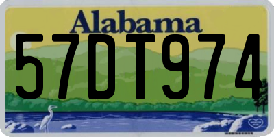 AL license plate 57DT974