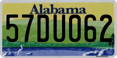 AL license plate 57DU062