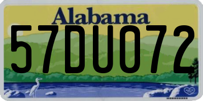 AL license plate 57DU072