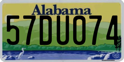 AL license plate 57DU074