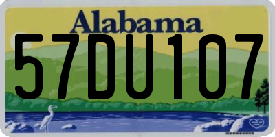 AL license plate 57DU107