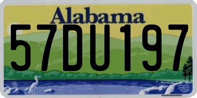 AL license plate 57DU197