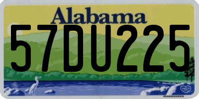 AL license plate 57DU225