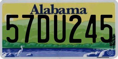 AL license plate 57DU245