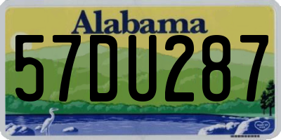 AL license plate 57DU287