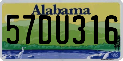 AL license plate 57DU316