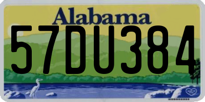 AL license plate 57DU384