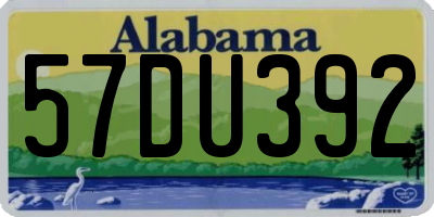AL license plate 57DU392