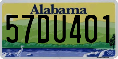 AL license plate 57DU401