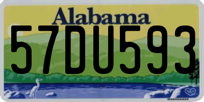 AL license plate 57DU593