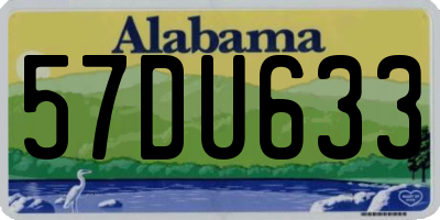 AL license plate 57DU633
